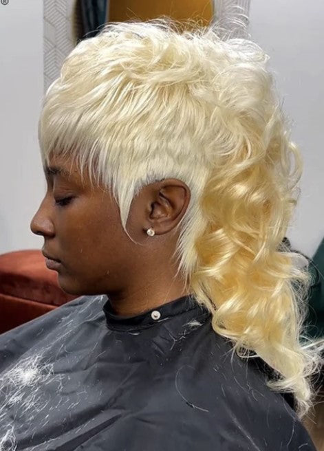 Blonde Mullet Loose Wave Wig