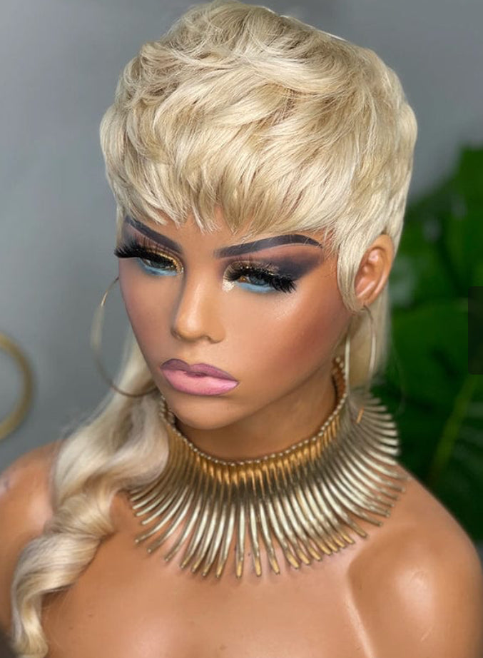 Blonde Mullet Loose Wave Wig