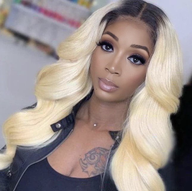 1B Blonde #613 Body Wave Top Quality Customized Wig