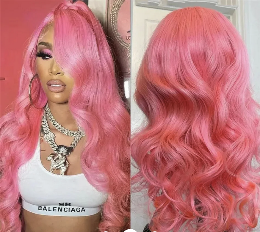 Colored Body Wave 13x4 Transparent Pre-Plucked Lace Front Wig