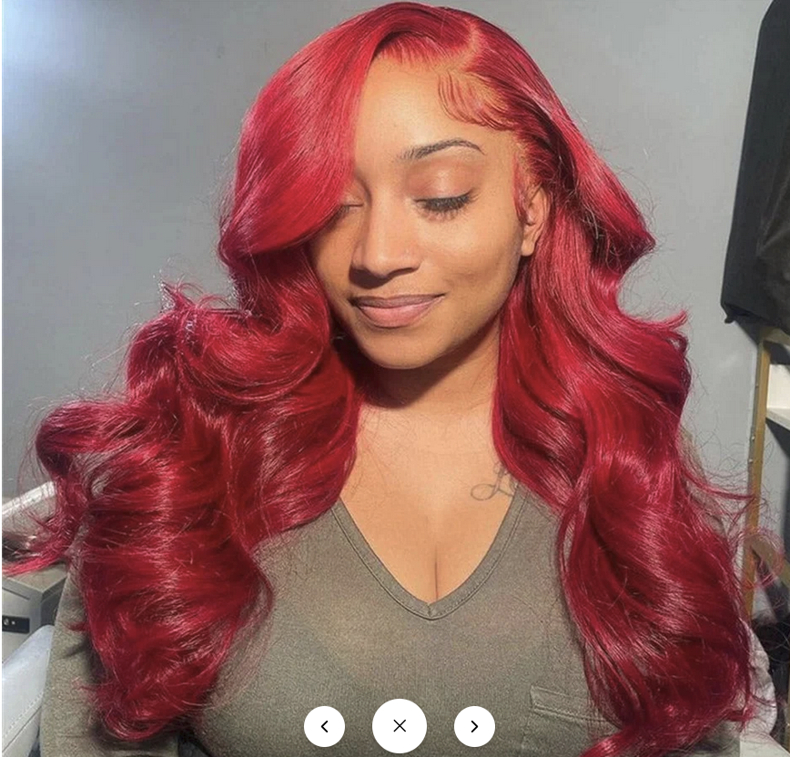 Colored Body Wave 13x4 Transparent Pre-Plucked Lace Front Wig