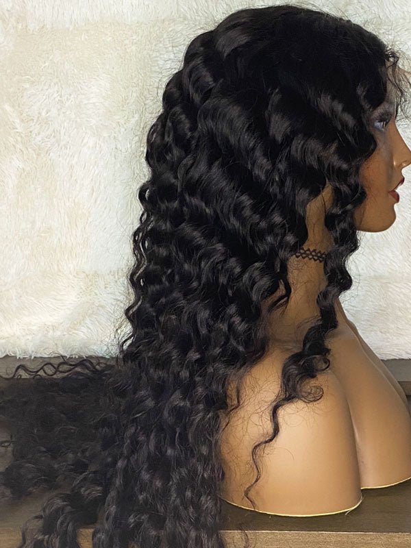 Transparent Lace 4x4 Closure Wig Brazilian Deep Wave - My StoreClassy Closet Beauty & Bundles