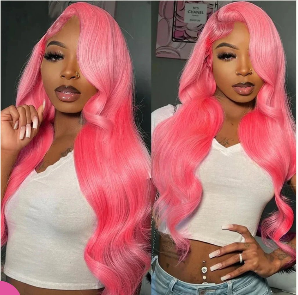 30 Inch Pink Colored 13x4 HD Glueless Lace Front Wig Body Wave - Allove HairClassy Closet Beauty & Bundles