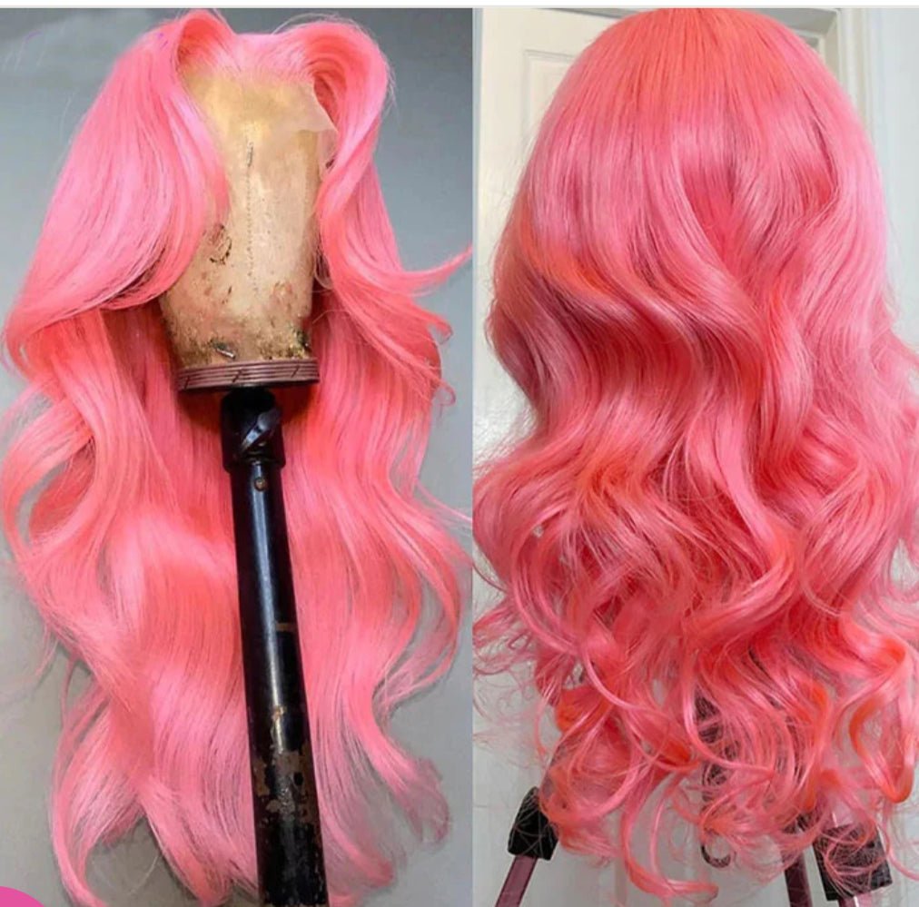 30 Inch Pink Colored 13x4 HD Glueless Lace Front Wig Body Wave - Allove HairClassy Closet Beauty & Bundles