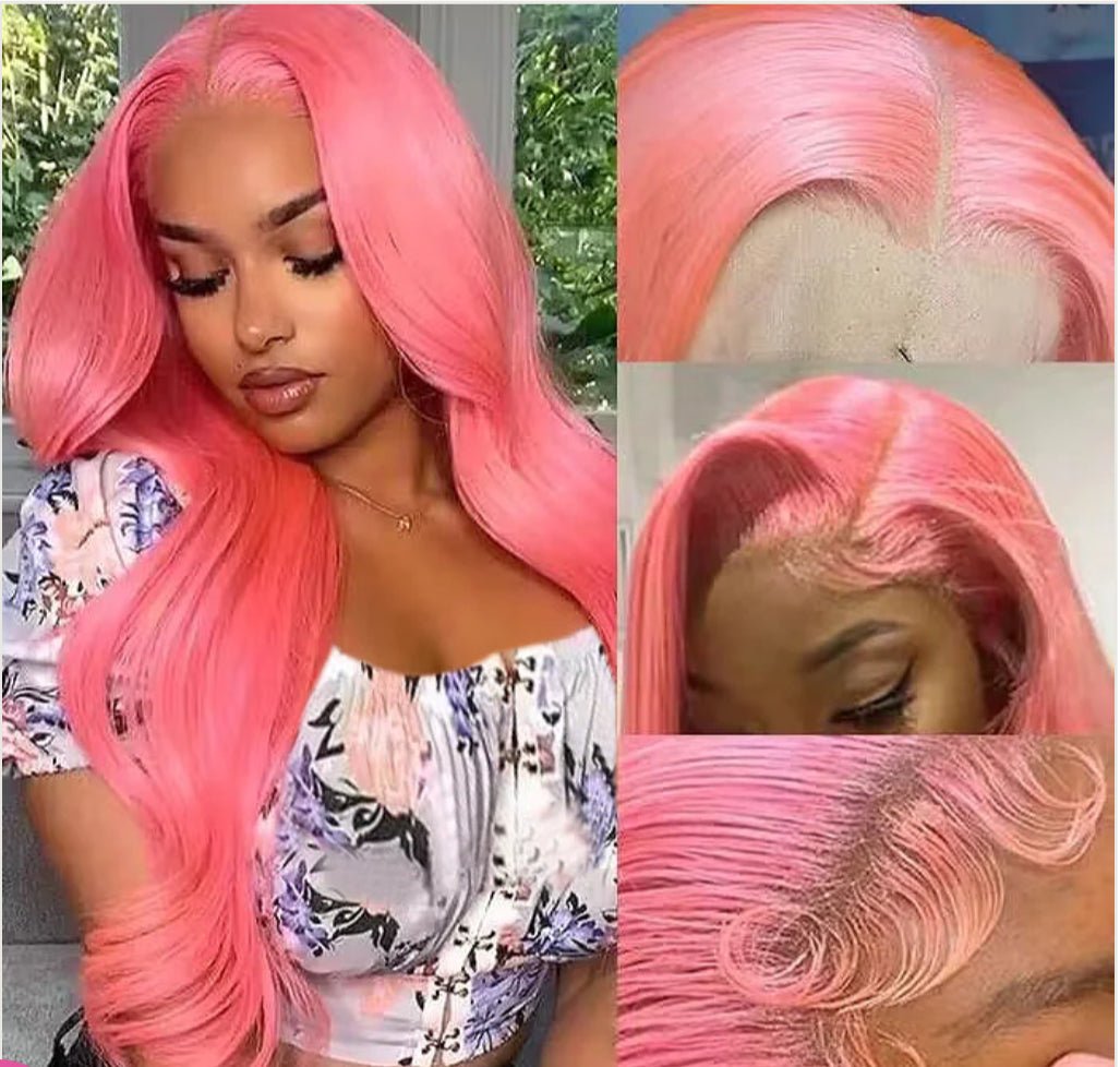 30 Inch Pink Colored 13x4 HD Glueless Lace Front Wig Body Wave - Allove HairClassy Closet Beauty & Bundles