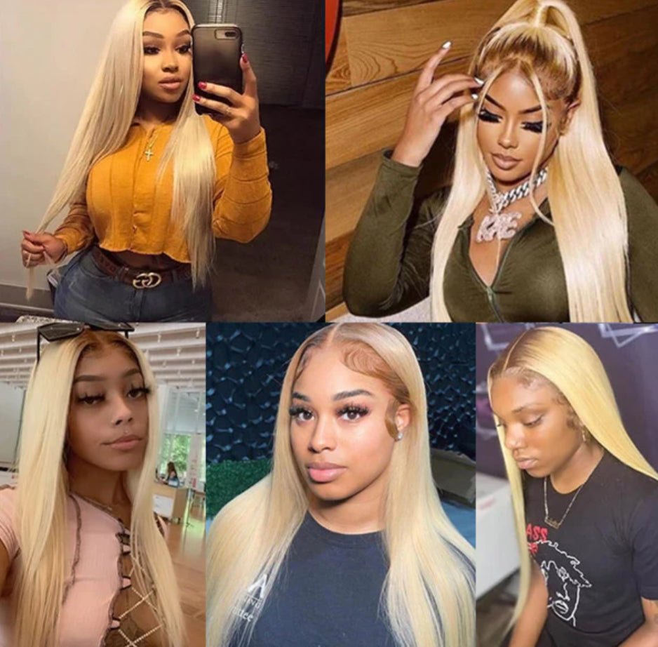 613 Blonde Ombre Wig With Brown Roots 180% Density 13*4 Straight Hair HD Lace Front Wig - wigsAllove HairClassy Closet Beauty & Bundles