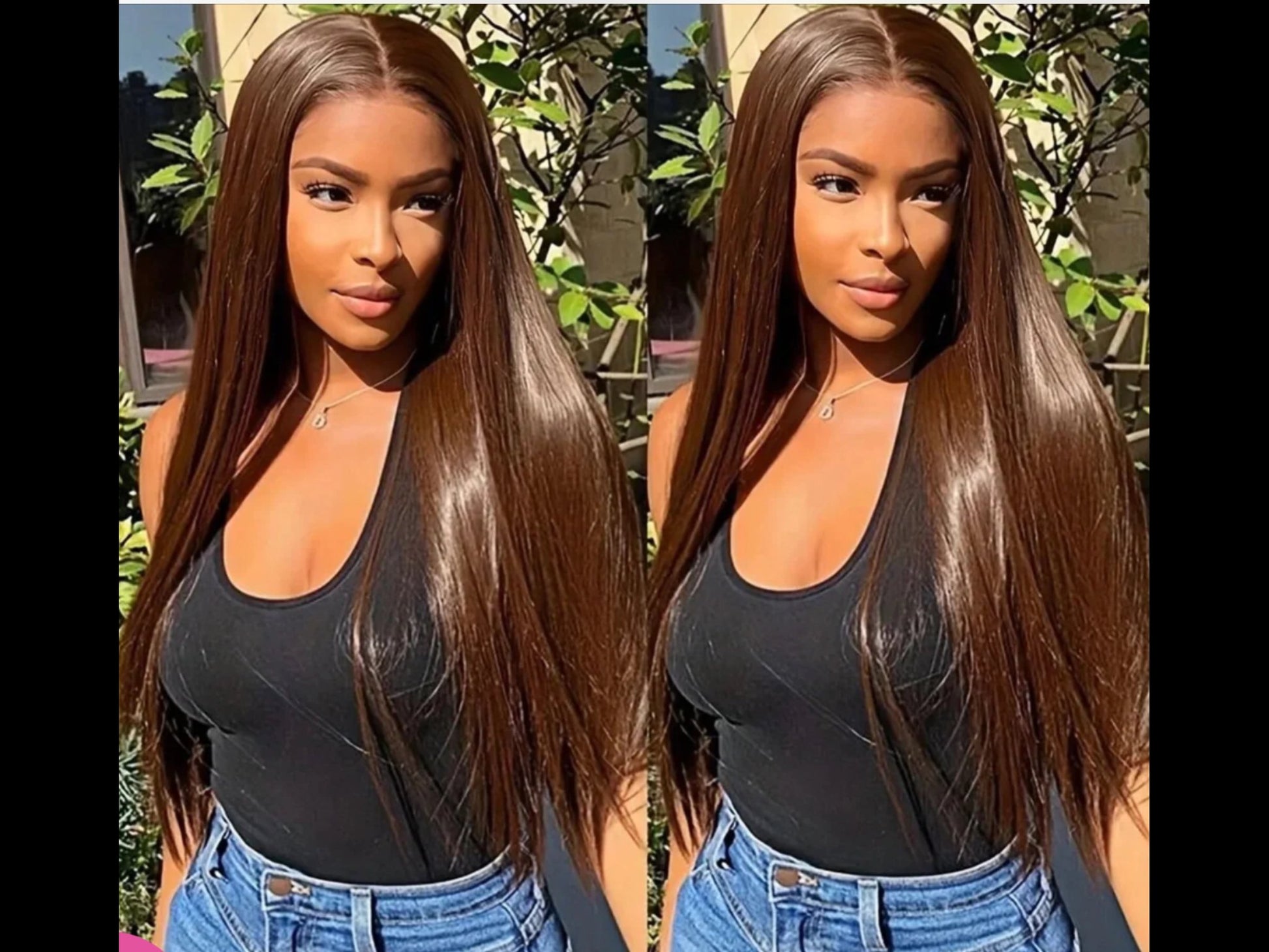 Chocolate Brown Barbie Colored Straight Human Hair 13x4 HD Glueless Lace - Allove HairClassy Closet Beauty & Bundles