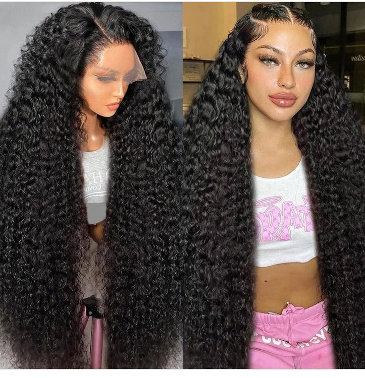 13x6 Water Wave Crochet Hair Wear to Go Transparent HD Lace Front Human Hair Wig - AlloveClassy Closet Beauty & Bundles