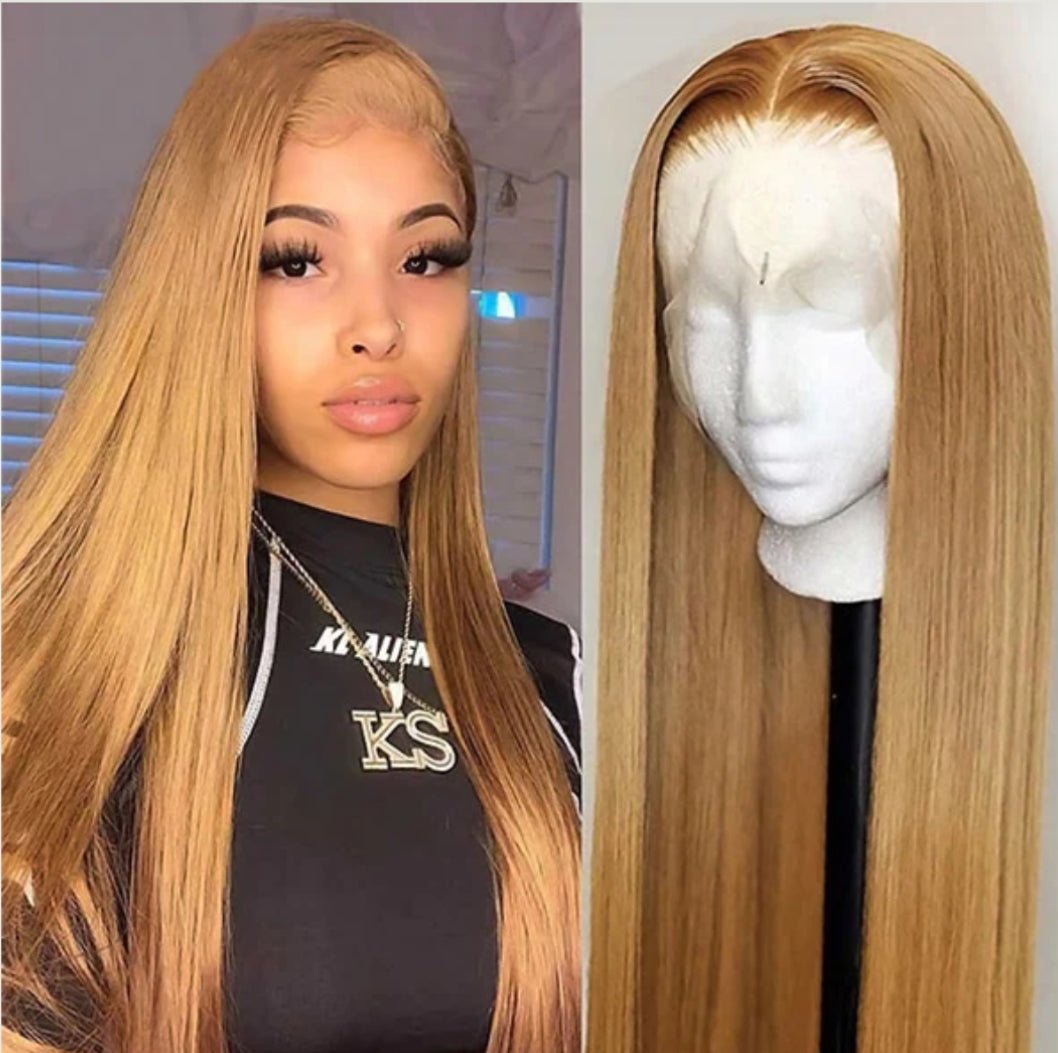 Honey Blonde 13x4 Straight Hair HD Lace Frontal Wig - wigsAllove HairClassy Closet Beauty & Bundles