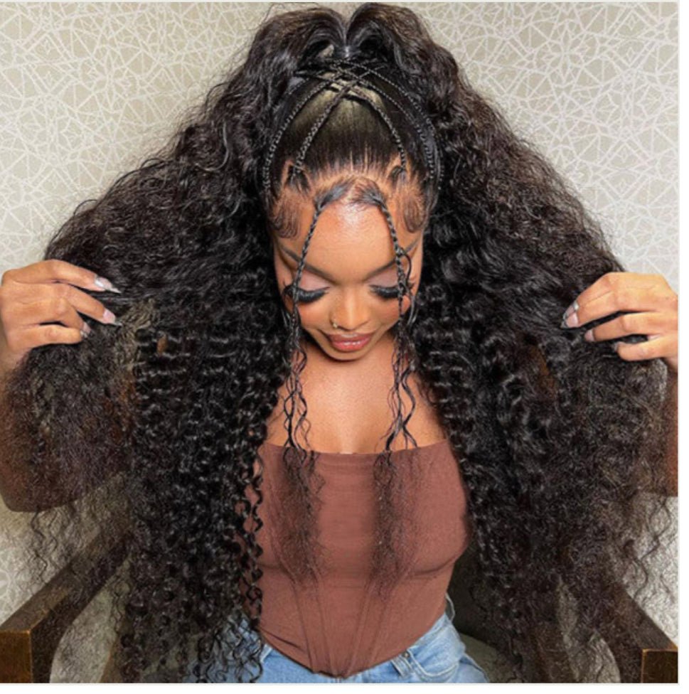 HD Transparent 13*4 Deep Curly Lace Front Human Hair Wigs - Allove HairClassy Closet Beauty & Bundles