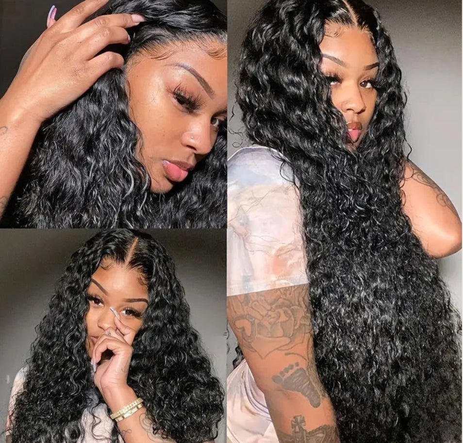 HD Transparent 13*4 Deep Curly Lace Front Human Hair Wigs - Allove HairClassy Closet Beauty & Bundles