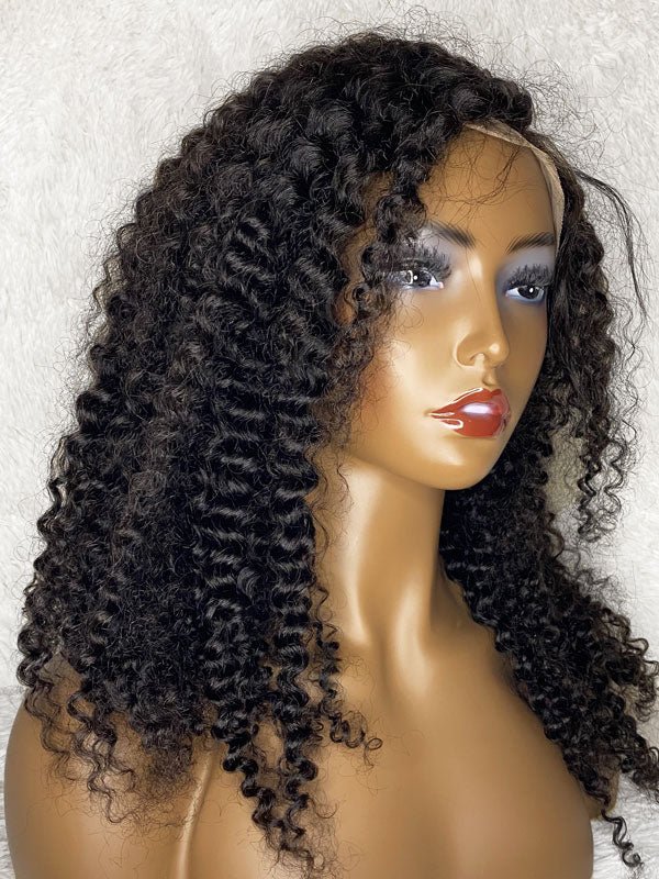 Transparent Lace 4x4 Closure Wig Brazilian Kinky Curly - My StoreClassy Closet Beauty & Bundles