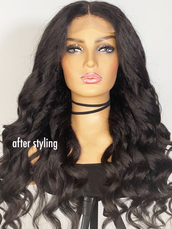 Transparent Lace 4x4 Closure Wig Brazilian Kinky Straight - My StoreClassy Closet Beauty & Bundles