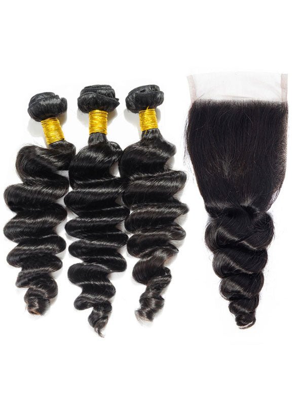 Brazilian Loose Wave (10A) Bundles + Closure - My StoreClassy Closet Beauty & Bundles