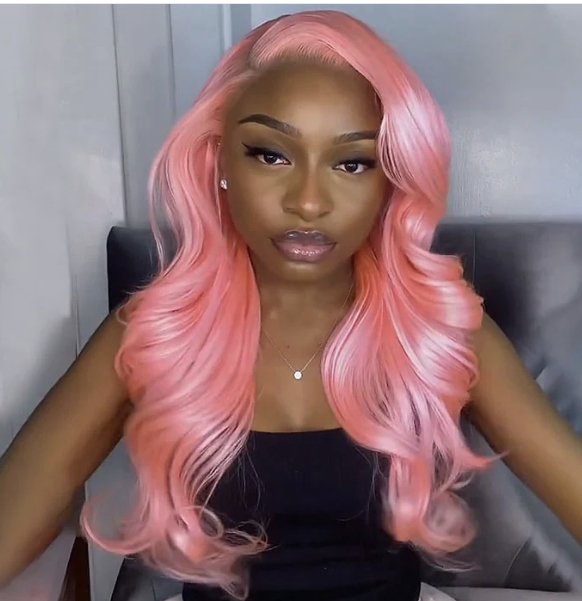 Pink Colored 13x4 HD Glueless Lace Front Wig Body Wave Barbie Wig - wigsAllove HairClassy Closet Beauty & Bundles