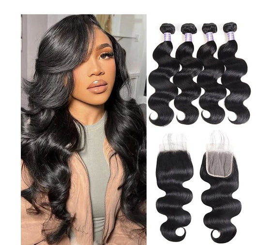 Brazilian Body Wave 4 Bundle With Lace Closure - Allove HairClassy Closet Beauty & Bundles