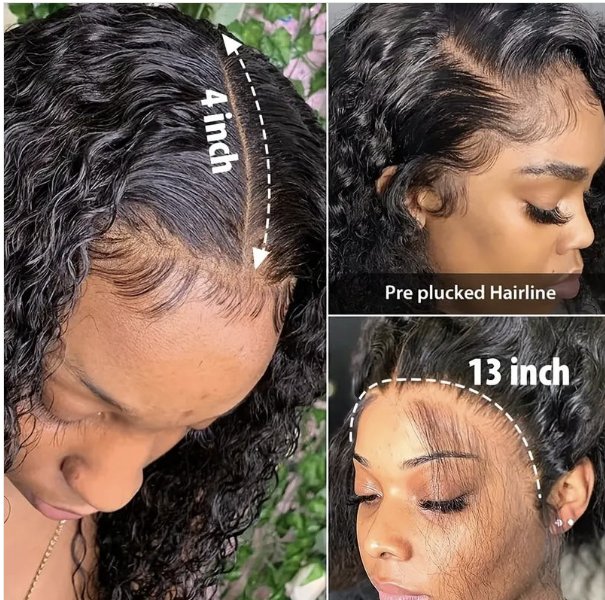 13x4 HD Lace Front Glueless Water Wave Wig - wigsAllove HairClassy Closet Beauty & Bundles