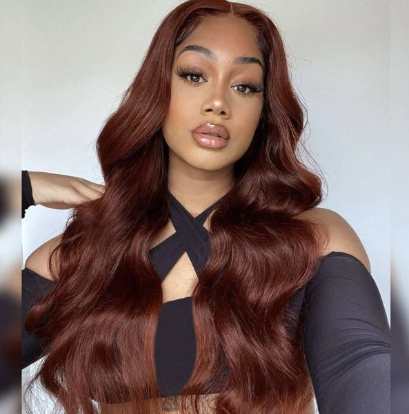 Auburn Brown Barbie Hair Body Wave 13x4 HD Glueless Lace Frontal Human Hair Wig - Classy Closet Beauty & BundlesClassy Closet Beauty & Bundles