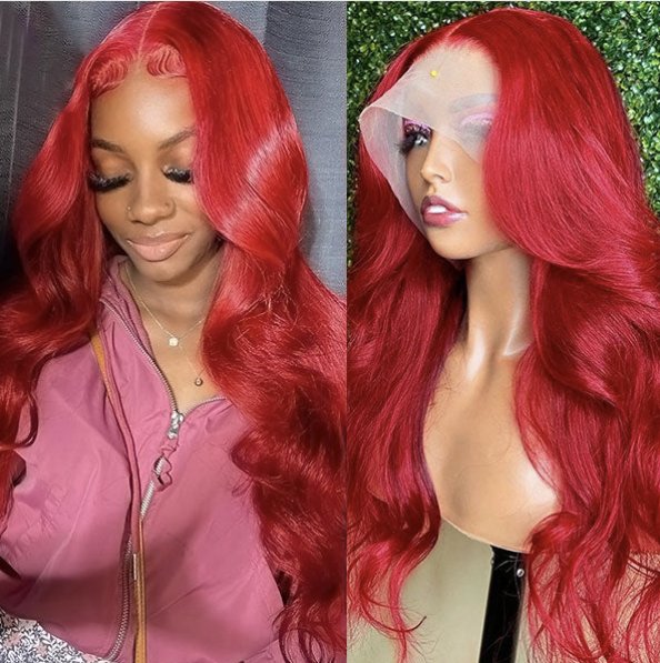 Red Body Wave 13x4 HD Lace Front Wig with Pre Plucked - Allove HairClassy Closet Beauty & Bundles