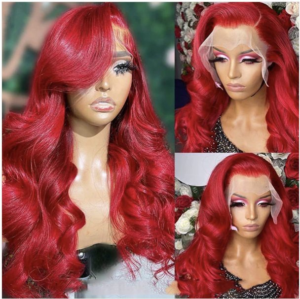 Red Body Wave 13x4 HD Lace Front Wig with Pre Plucked - Allove HairClassy Closet Beauty & Bundles