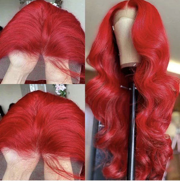 Red Body Wave 13x4 HD Lace Front Wig with Pre Plucked - Allove HairClassy Closet Beauty & Bundles