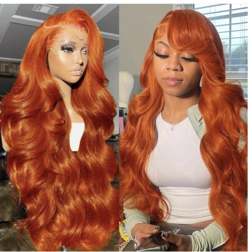 Ginger Orange Glueless 13x4 Undetectable HD Lace Frontal Wig - wigsAlloveClassy Closet Beauty & Bundles