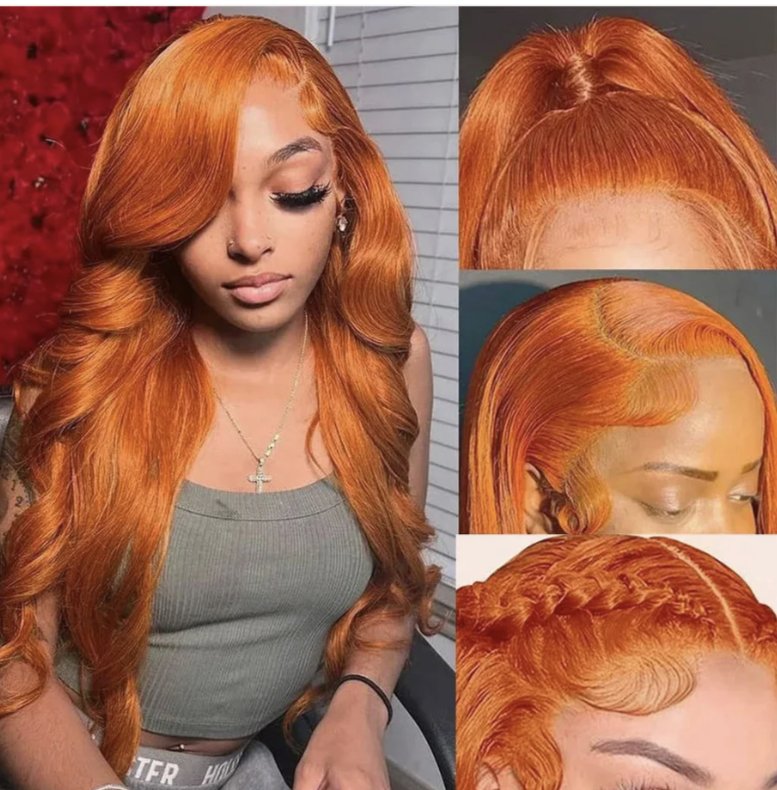 Ginger Orange Glueless 13x4 Undetectable HD Lace Frontal Wig - wigsAlloveClassy Closet Beauty & Bundles