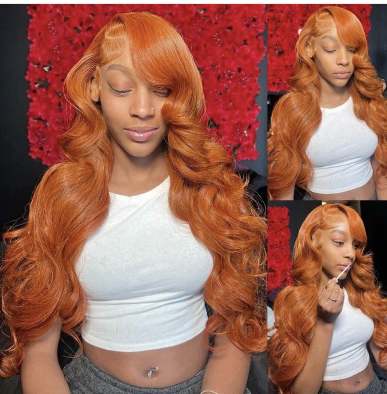 Ginger Orange Glueless 13x4 Undetectable HD Lace Frontal Wig - wigsAlloveClassy Closet Beauty & Bundles