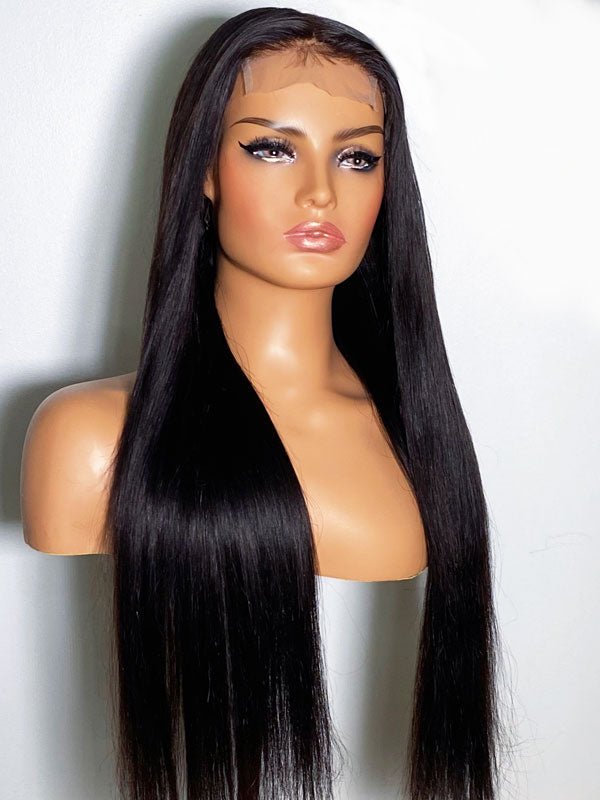 Transparent Lace 4x4 Closure Wig Brazilian Silk Straight - My StoreClassy Closet Beauty & Bundles