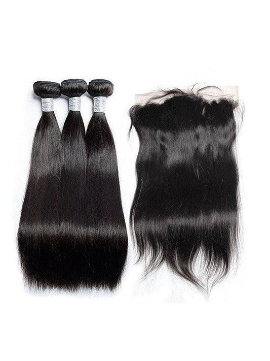 Malaysian Straight (9A) Bundles + Frontal - My StoreClassy Closet Beauty & Bundles