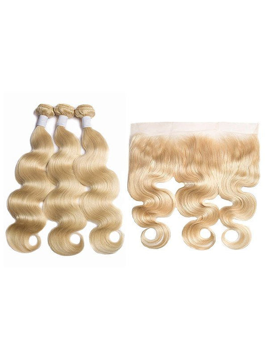 Russian Blonde Body Wave Bundles+Frontal - My StoreClassy Closet Beauty & Bundles