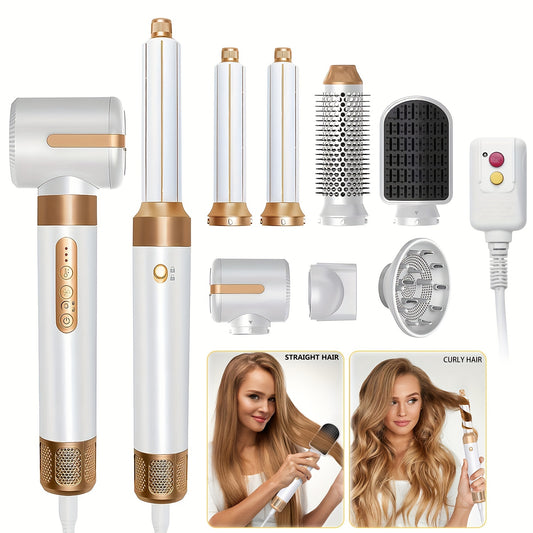 7 In 1 Hot Air Brush, Detachable Hair Dryer Brush,Powerful Hair Blow Dryer With attachments - curler attachmentsTemuClassy Closet Beauty & Bundles