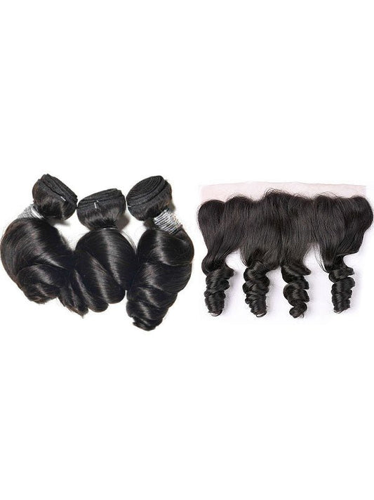 Malaysian Loose Wave (9A) Bundles + Frontal - My StoreClassy Closet Beauty & Bundles